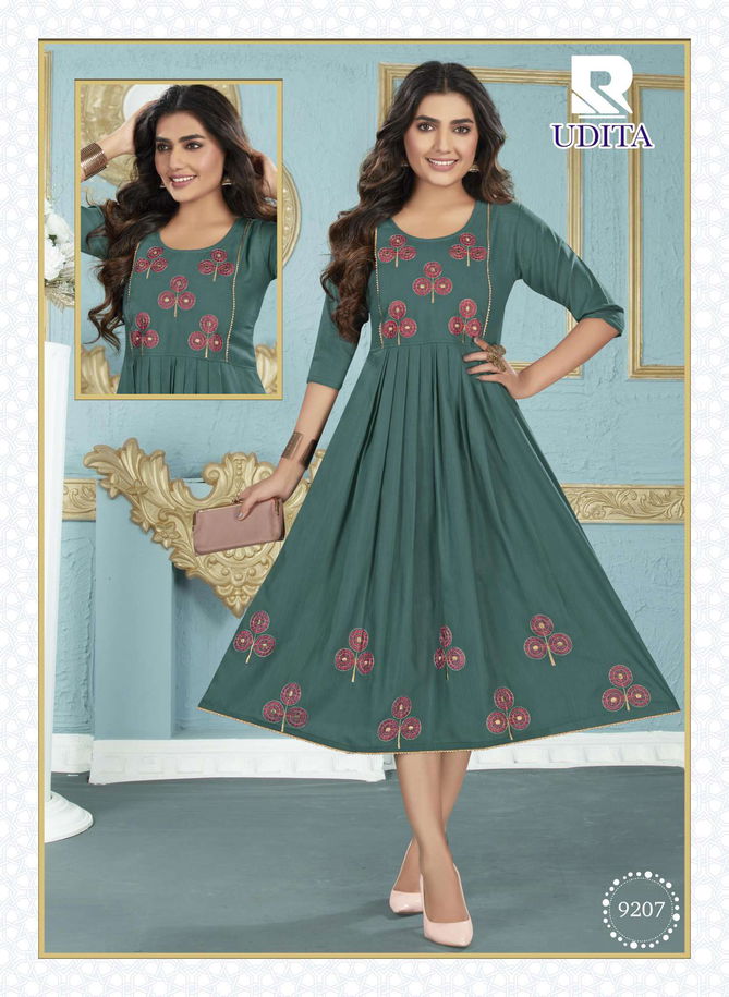 Raashi Udita Regular Wear Wholesale Anarkali Kurtis Catalog
